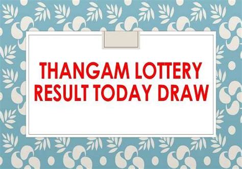 thangam result